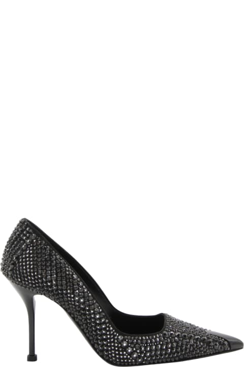 High-Heeled Shoes for Women Alexander McQueen Black Silk And Viscose Blend Punk Pumps