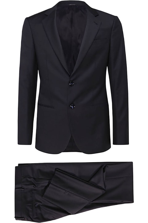 Giorgio Armani Suits for Men Giorgio Armani Dark Blue Wool Suits