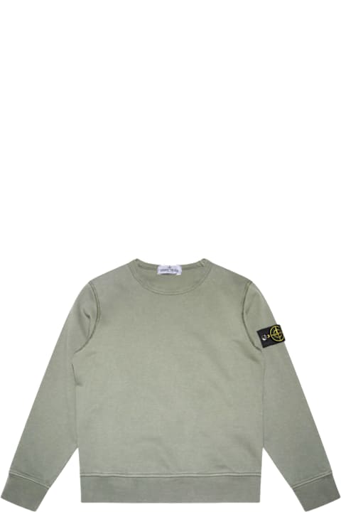 آخر صيحات الموضة من بنات Stone Island Green Cotton Sweatshirt