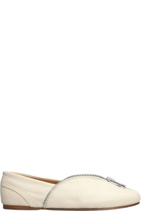 J.W. Anderson Shoes for Women J.W. Anderson Biker Ballerina Ballet Flats In Beige Leather
