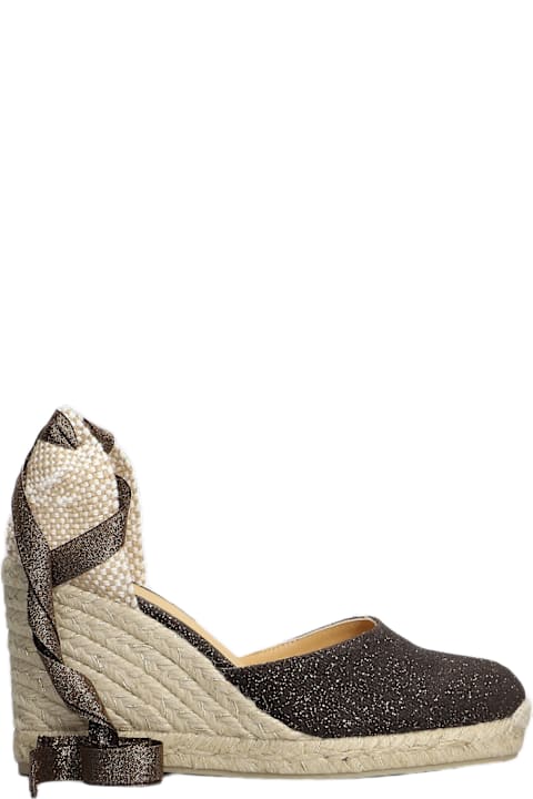Castañer for Women Castañer Carina-8-032 Wedges In Brown Canvas