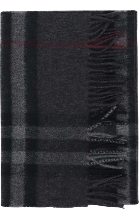 Burberry for Men Burberry Cashmere Scarf With Check Pattern