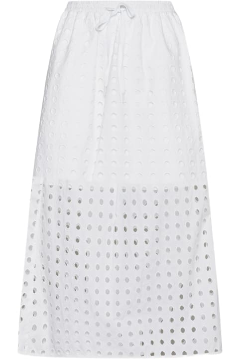 Fashion for Women See by Chloé Broderie Anglaise Cotton Midi Skirt