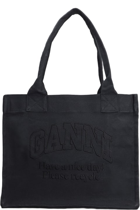 Ganni for Women Ganni Large Tote Bag With Logo