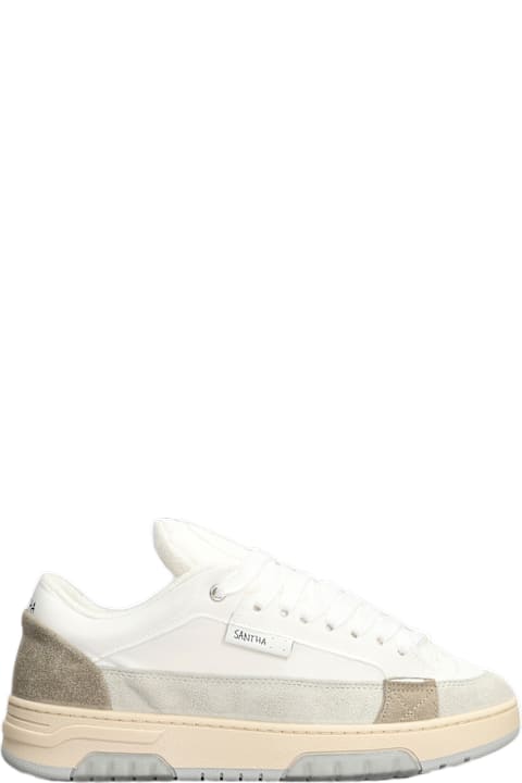 Paura for Men Paura Santha 1 Cut Sneakers In White Nylon