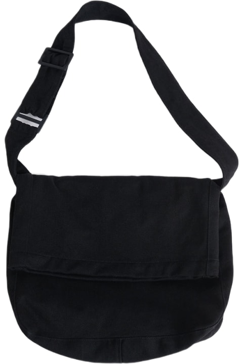Fashion for Men Our Legacy Sling Bag Black canvas bag with shoulder strap - Sling bag