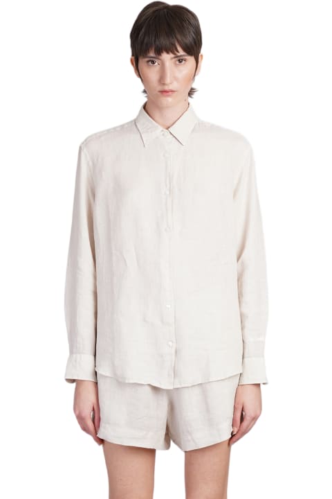 Underwear & Nightwear for Women MC2 Saint Barth Meredith Shirt In Beige Linen