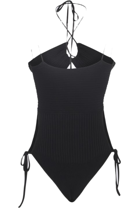 Swimwear for Women ANDREĀDAMO Black Viscose Blend Bodysuit