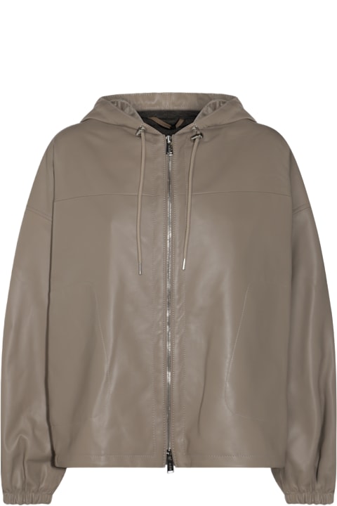 Add Coats & Jackets for Women Add Beige Leather Jacket