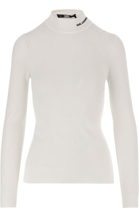 Karl Lagerfeld Sweaters for Women Karl Lagerfeld Stretch Viscose Pullover With Logo