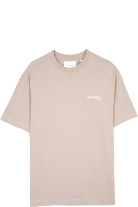 Axel Arigato for Men Axel Arigato Legacy T-shirt Beige Cotton T-shirt With Chest Logo - Legacy T-shirt
