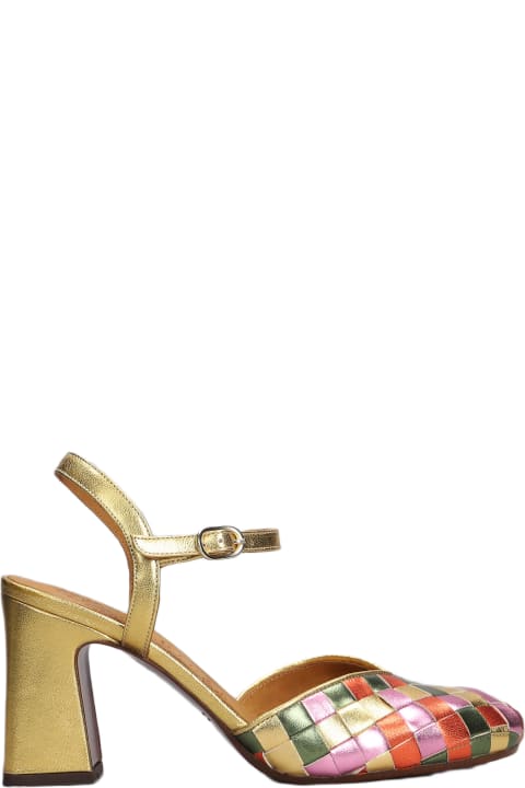 Chie Mihara High-Heeled Shoes for Women Chie Mihara Mision Sandals In Gold Leather