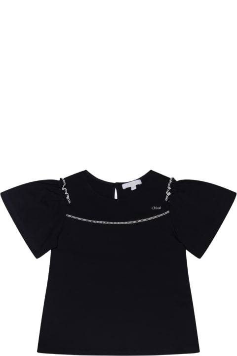 Chloé T-Shirts & Polo Shirts for Women Chloé Dark Blue Cotton T-shirt