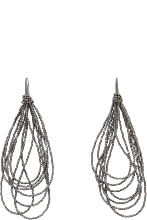 Jewelry Sale for Women Brunello Cucinelli Silver Tone Metal Earrings