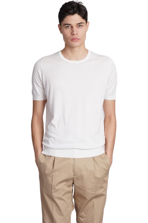メンズ Tagliatore 0205のトップス Tagliatore 0205 Josh T-shirt In White Silk