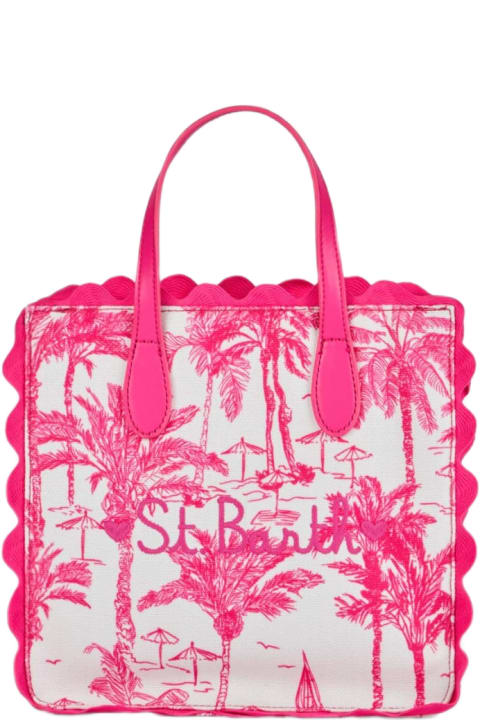 Homeware MC2 Saint Barth Vivian Cotton Handbag With Toile De Jouy Print