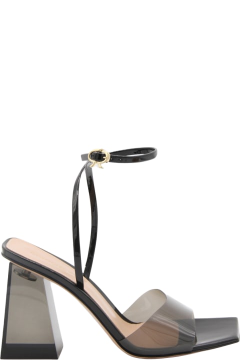 Gianvito Rossi Shoes for Women Gianvito Rossi Fume' And Black Leather Cosmic Sandals