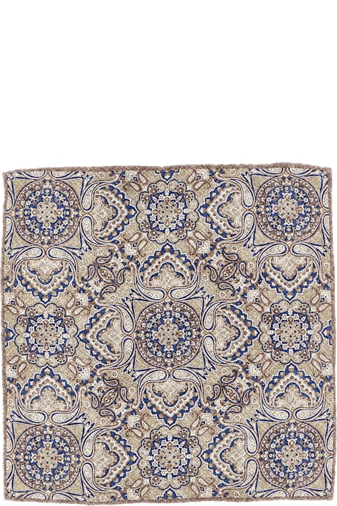 Scarves for Men Brunello Cucinelli Double Face Silk Pocket Clutch