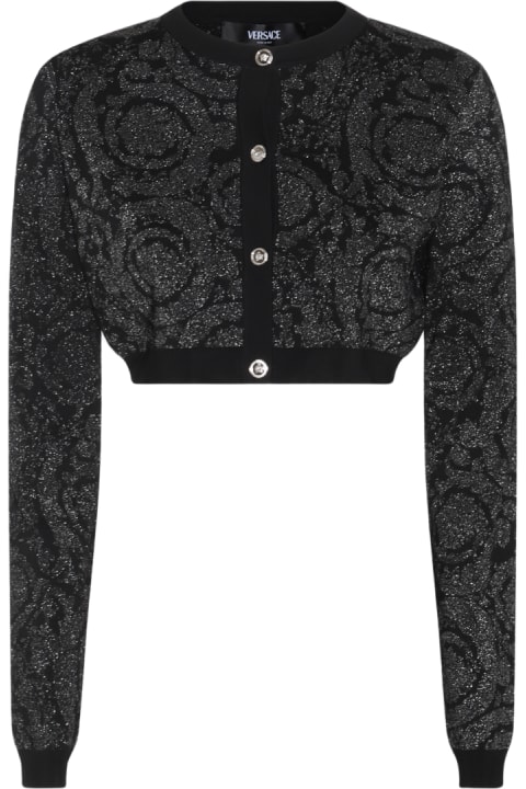 Versace Sweaters for Women Versace Black Viscose Blend Cardigan