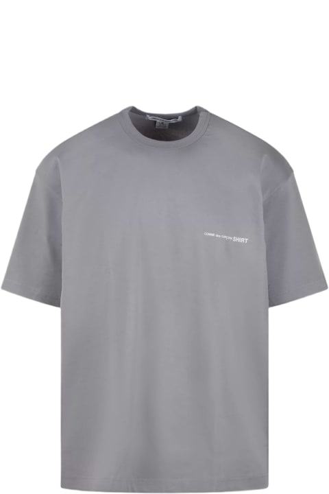 Comme des Garçons Shirt for Men Comme des Garçons Shirt Mens T-shirt Knit Grey cotton oversize t-shirt with chest logo