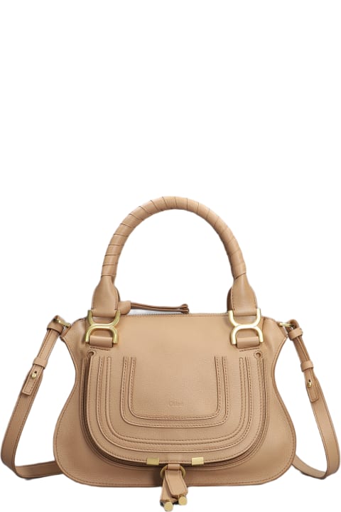 Sale for Women Chloé Mercie Shoulder Bag In Beige Leather