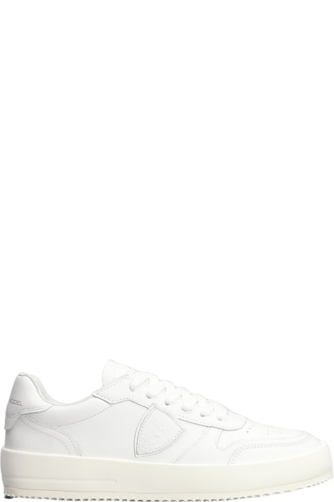 ウィメンズ Philippe Modelのスニーカー Philippe Model Nice Low Sneakers In White Leather