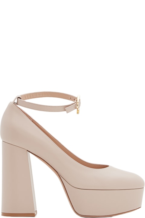 High-Heeled Shoes for Women Gianvito Rossi Platform Pumps With Anklet