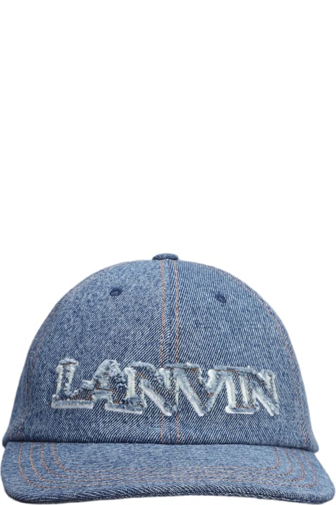 Lanvin for Women Lanvin Hats In Blue Cotton