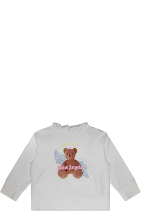 Sweaters & Sweatshirts for Girls Palm Angels White Cotton Sweatshirt