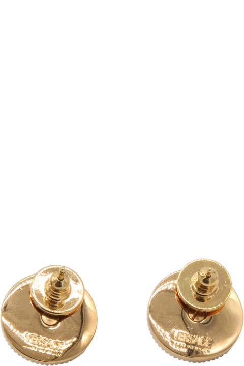 Jewelry for Women Versace Gold- Tone And Silver Metal Medusa Earrings