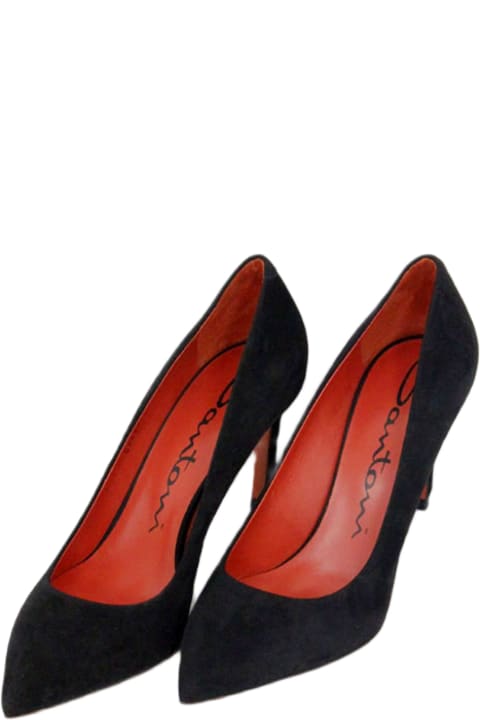 High-Heeled Shoes for Women Santoni Shoe In Suede