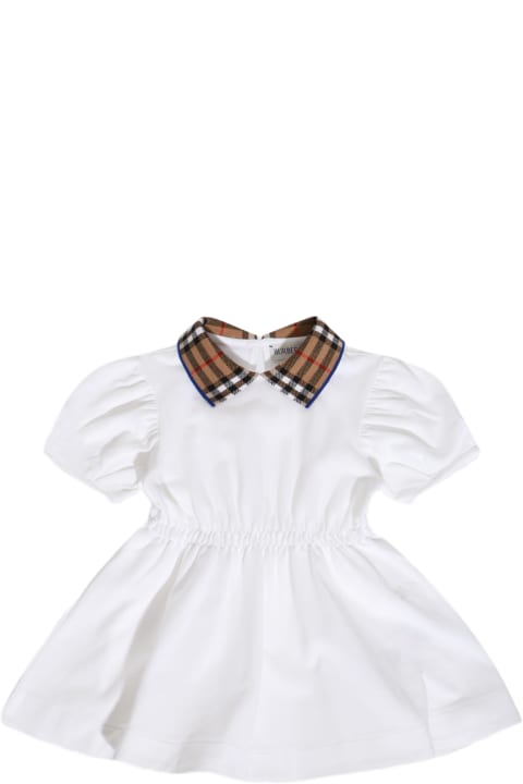 Dresses for Girls Burberry White Cotton Dress