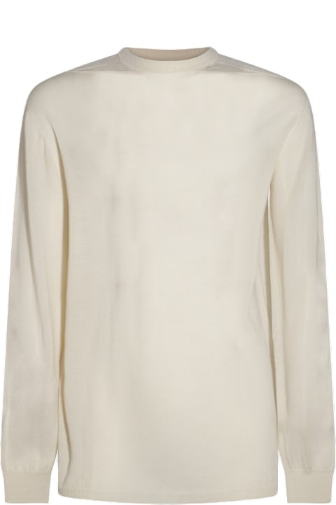 Rick Owens Sweaters for Men Rick Owens White Wool Knitwear