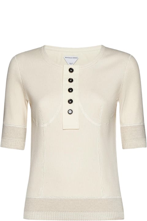 Homeware Bottega Veneta Ribbed Knit Cotton Top