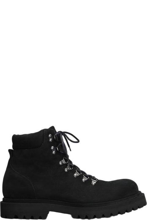Boots for Men Officine Creative Eventual 021 Combat Boots In Black Suede