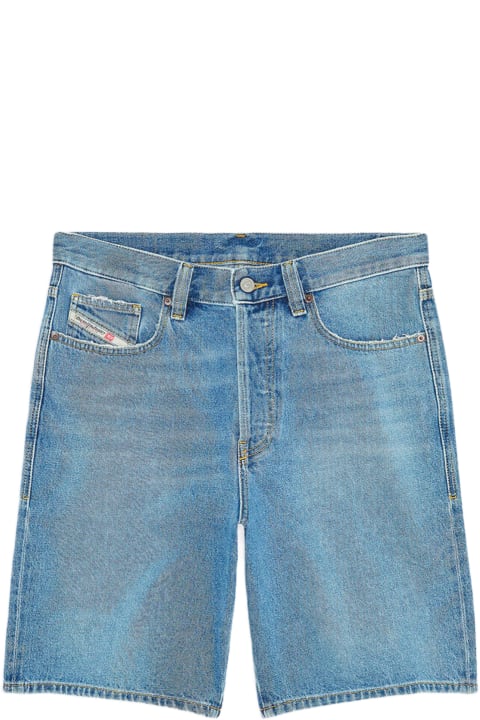 Fashion for Men Diesel 0dqaf Regular-short Light blue denim 5 pockets short - Regular Short