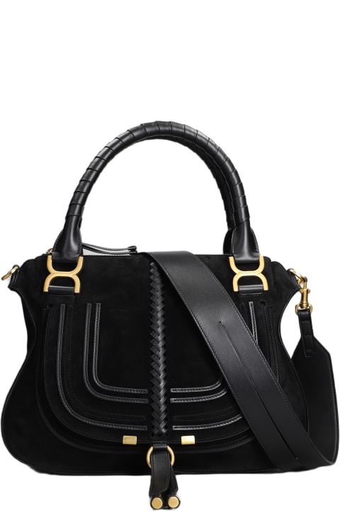 Chloé Totes for Women Chloé Mercie Shoulder Bag In Black Leather