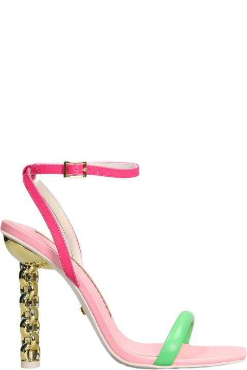Esida Sandals In Rose-pink Leather