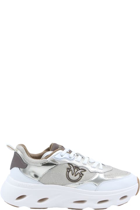 Pinko Platinum Leather Pink 09 Sneakers