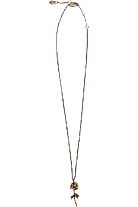Jewelry for Women Alexander McQueen Gold Brass Necklace