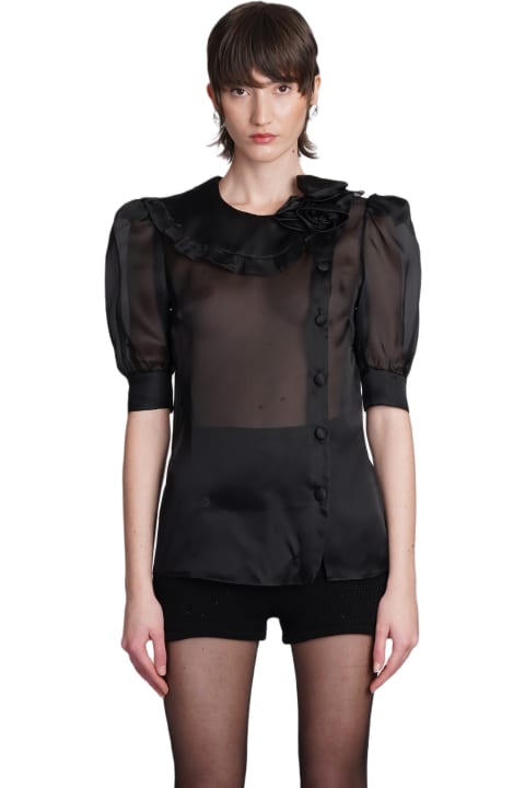 Alessandra Rich for Women Alessandra Rich Shirt In Black Silk