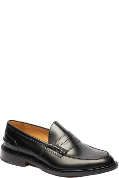 Tricker's Shoes for Men Tricker's Black Box Calf Loafer