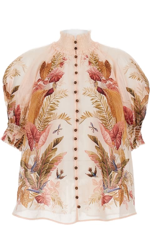 Tシャツ・カットソー ZIMMERMANN Women Tunic Tops 4556TSS253CREAM PALM Beige ZIMMERMANN Chain Embellished Tunic Top | TNT - The New Trend