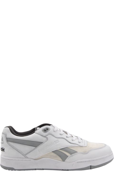 メンズ Reebokのスニーカー Reebok White Leather Sneakers