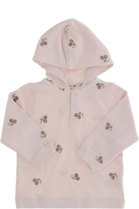 Bonpoint Sweaters & Sweatshirts for Baby Girls Bonpoint Cotton Hoodie With Cherries