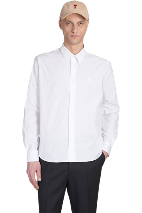 Ami Alexandre Mattiussi for Men Ami Alexandre Mattiussi Shirt In White Cotton