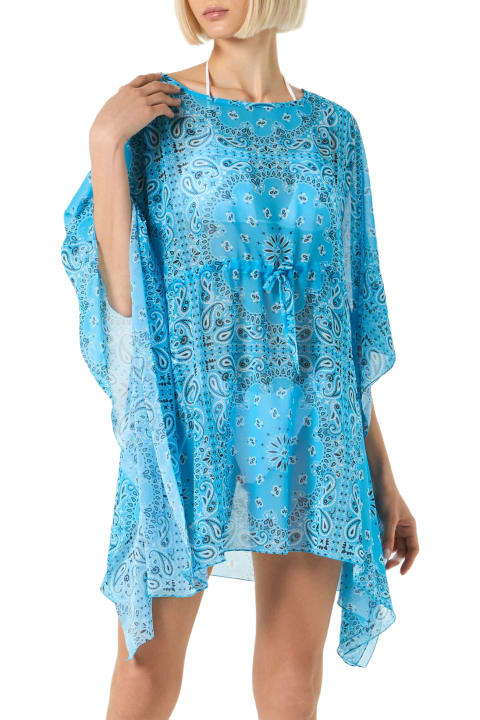 Homeware MC2 Saint Barth Turquoise Bandanna Print Caftan