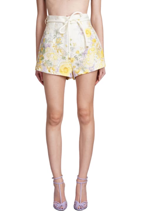 Zimmermann Pants & Shorts for Women Zimmermann Shorts In Yellow Linen