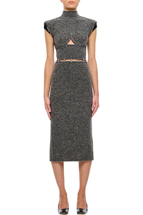 أدوات منزلية SportMax Albino Cut-out Mohair Dress