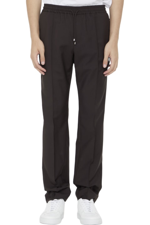 Valentino Garavani Clothing for Men Valentino Garavani Brown Wool Joggers